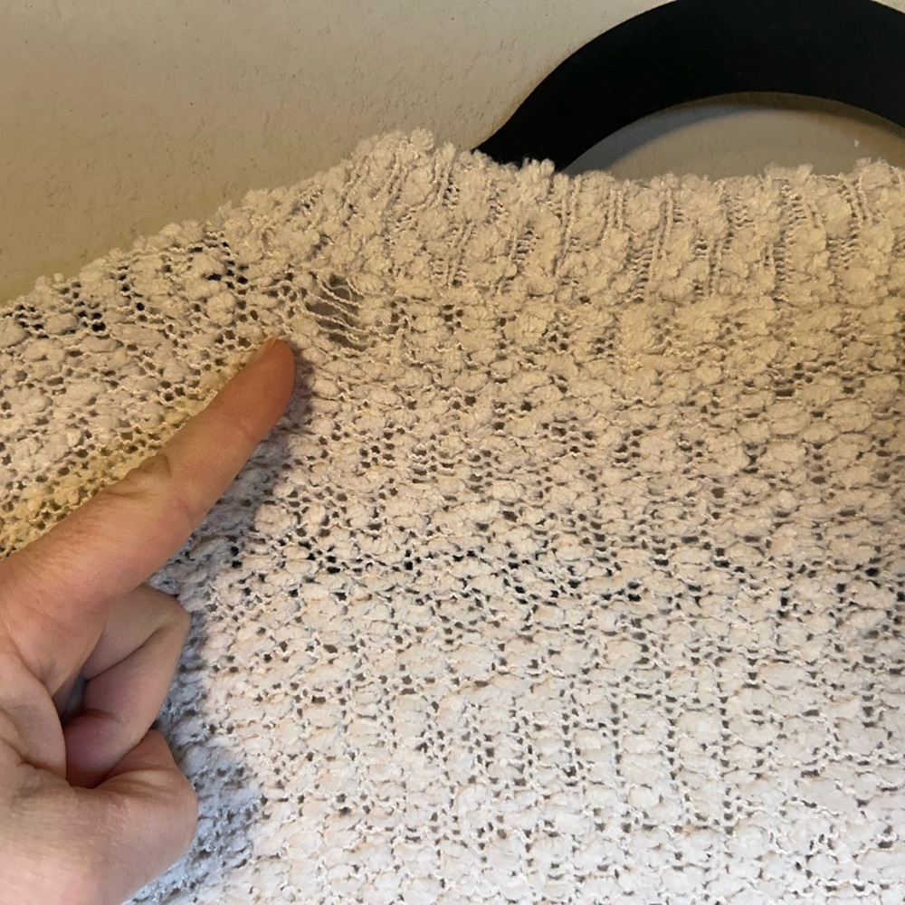 Women’s Size Medium Sweater Cream Boucle by Debut Office Capsule Comfort Soft - Picture 7 of 11